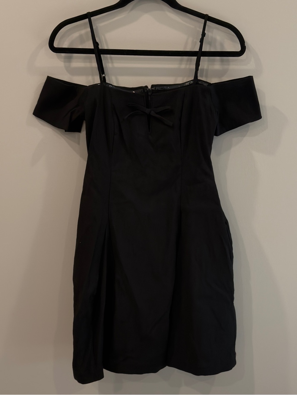 Maeve Bow Off-The-Shoulder Mini Dress - Picture 2 of 4